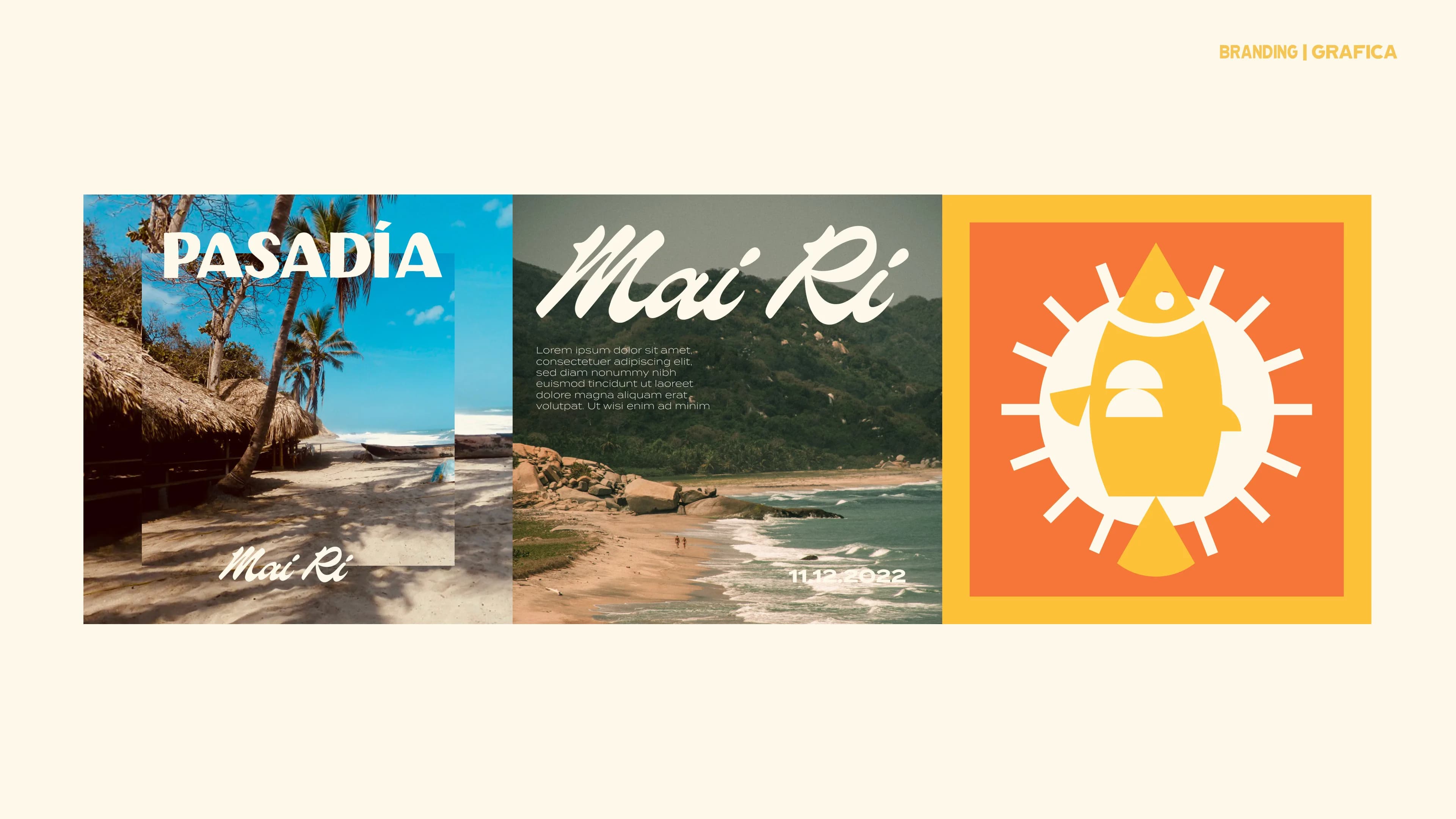 Mai Ri brand applications, pasadia posters